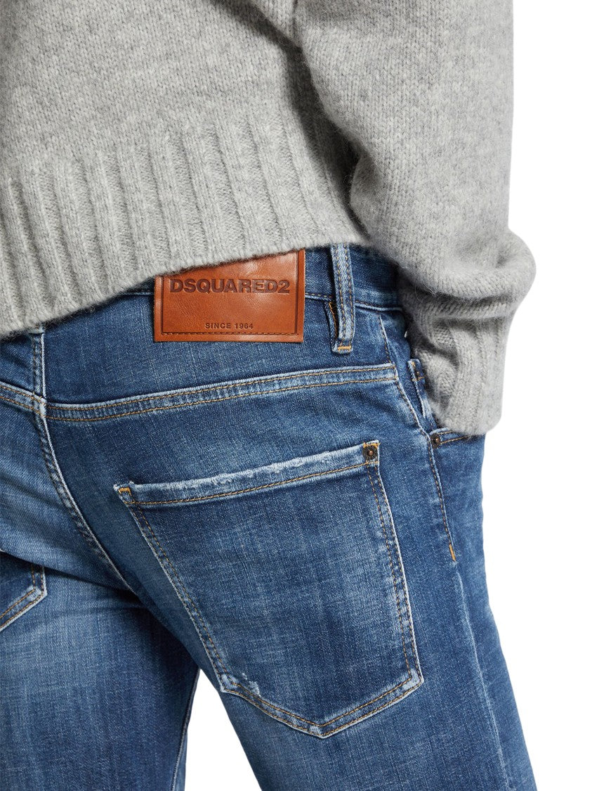 Dsquared2 Faded Blue Skater Jeans With Classic Five-Pocke