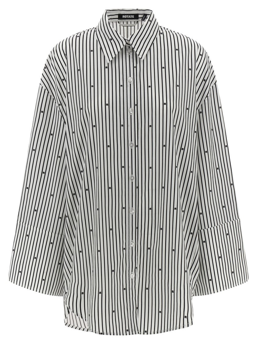 Rotate Birger Christensen Poplin Oversized Striped' Shirt