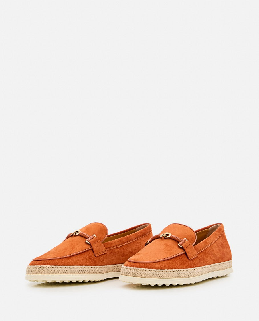 Tod's Suede Loafers With Refined Metal Detailing