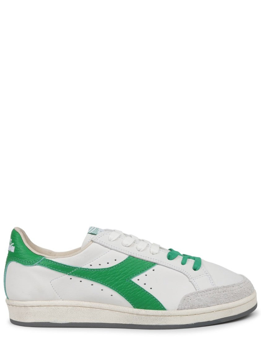 Diadora White Prestige Used Green Sneakers