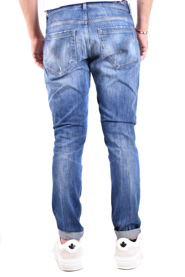 Dondup Distressed Blue Denim Slim Fit Jeans