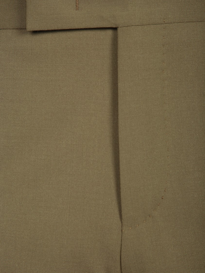 Pt Torino Tailored Beige Trousers With Flat Front