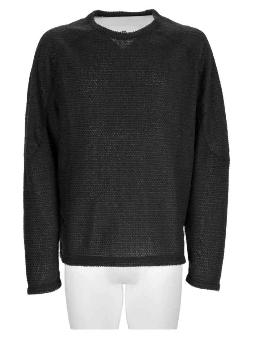 Satisfy Black Boxy Raw Edge Sweatshirt