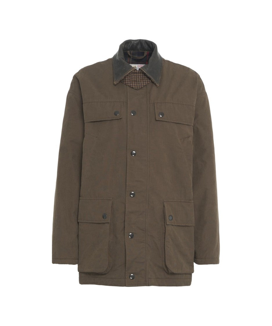 Department Five Scruff Jacket With Contrast Leather Collar