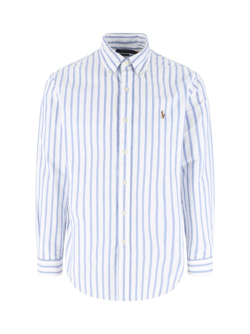 Polo Ralph Lauren Blue Vertical Striped Button-Down Shirt