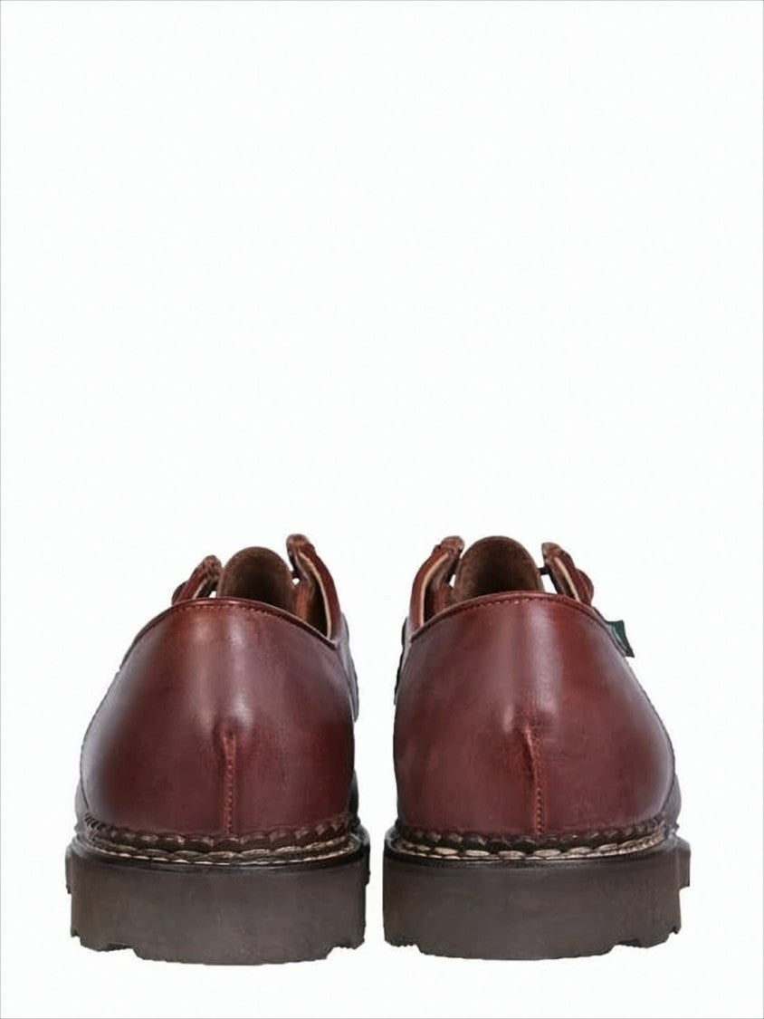 Paraboot Moccasin-Style Brown Calf Leather Loafers With Rubber Sole