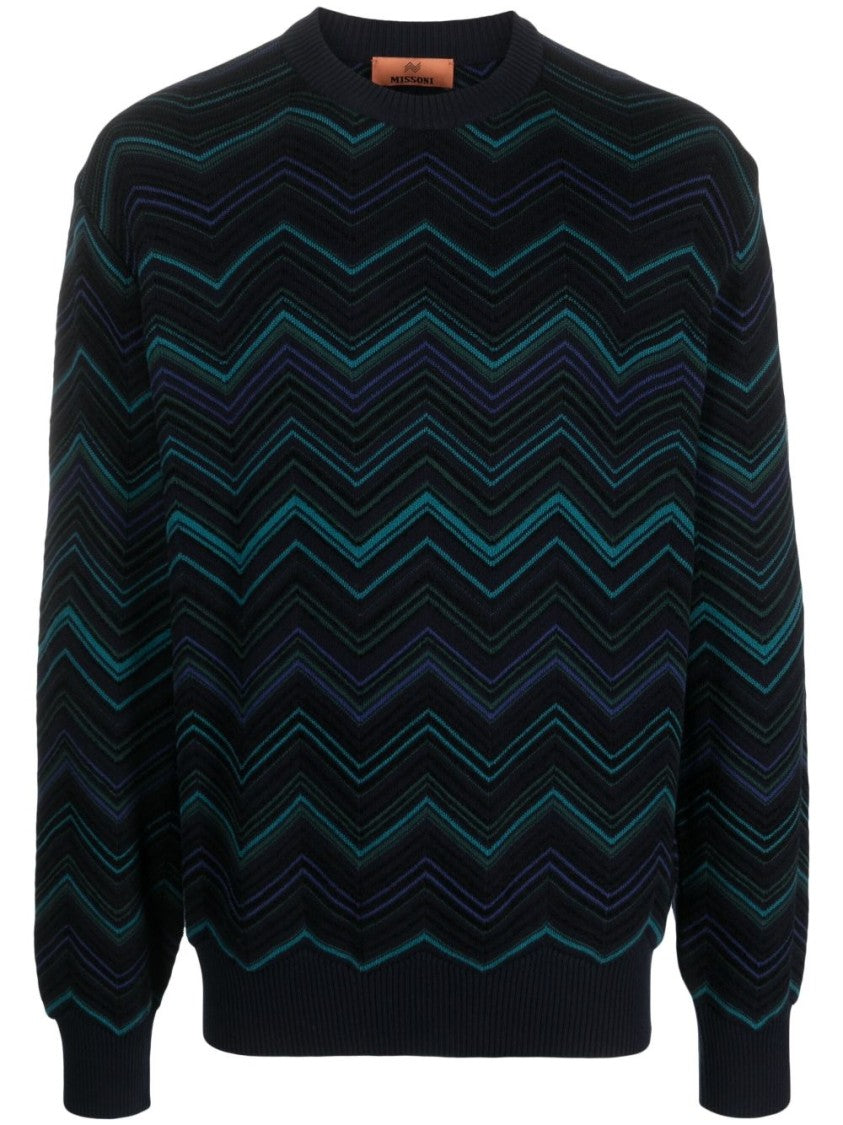 Missoni Dark Blue Crewneck Sweater