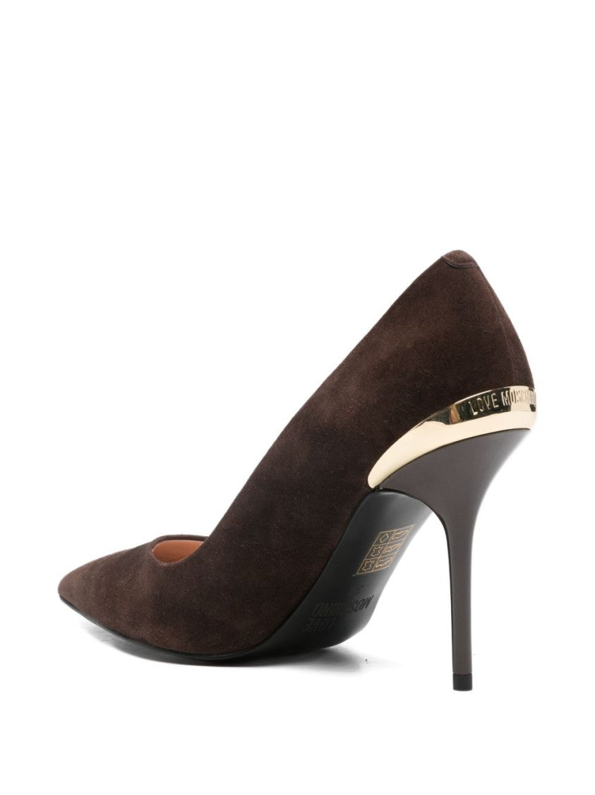 Love Moschino Brown Pumps With Pointed Toe
