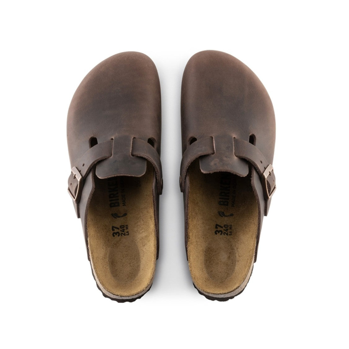 Birkenstock Boston In Brown Oiled Nubuck