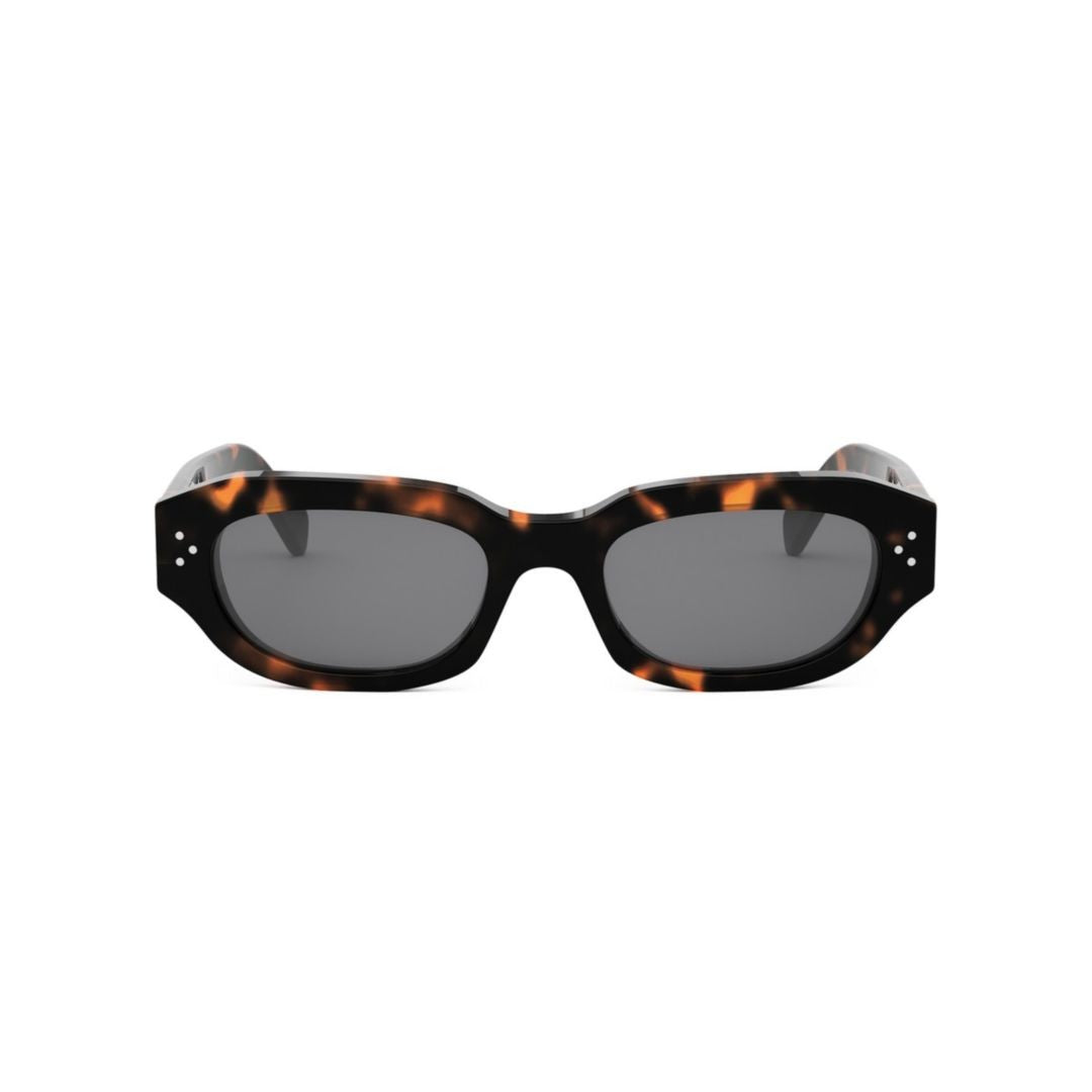 Celine Cl40314i Rectangular Tortoiseshell Sunglasses
