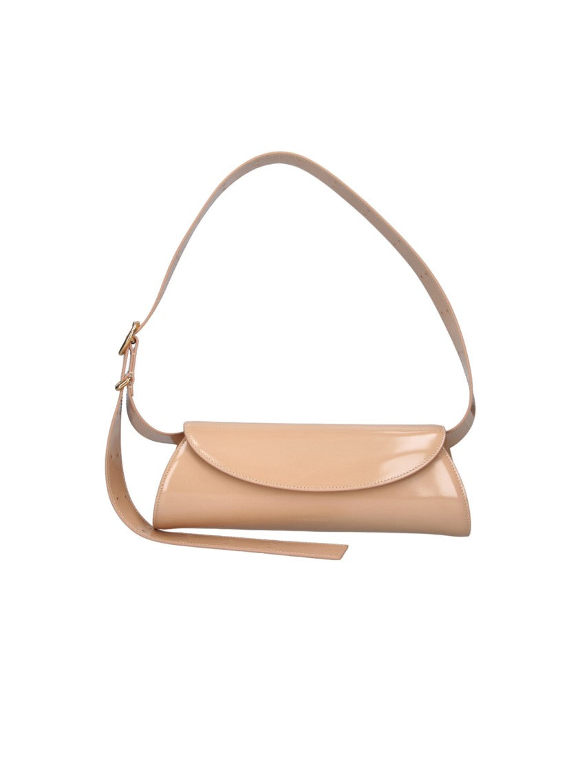 Jil Sander Beige Large Cannolo Calfskin Shoulder Bag