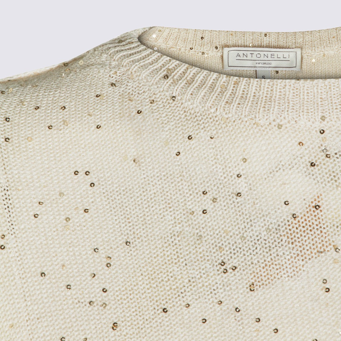 Antonelli Firenze Short-Sleeved Knitted Sweater With Subtle Sequin Detail