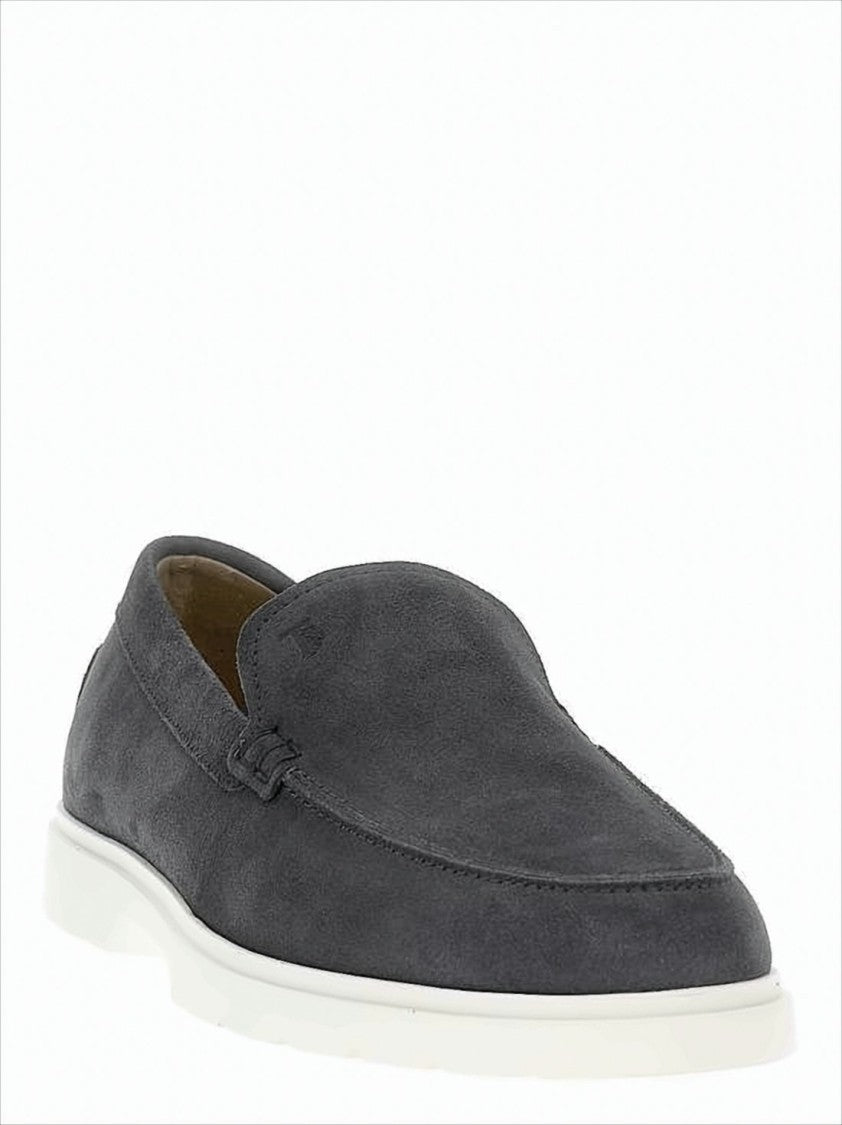 Tod's Suede Loafers With Rubber Sole Details