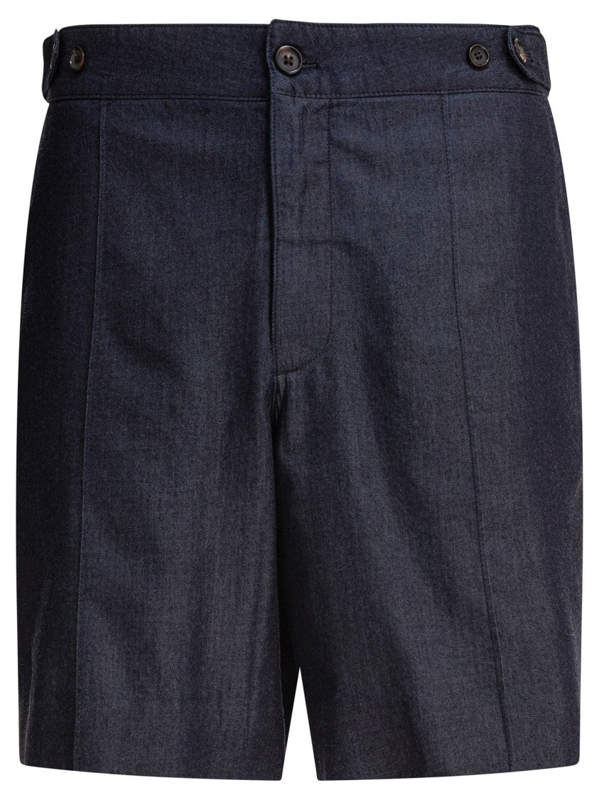 Alexander Mcqueen Tailored Bermuda Shorts In Soft Cotton-Lyocell Blend