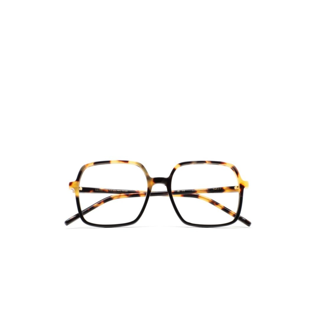 Kaleos Sweet Geometric Square Frame Sunglasses With Tortoiseshell Pattern