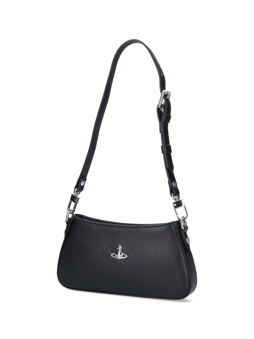 Vivienne Westwood "Tasha" Shoulder Bag In Black Fabric