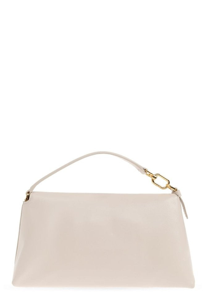 Furla Rectangular Leather Shoulder Bag With Gold Chain Detail