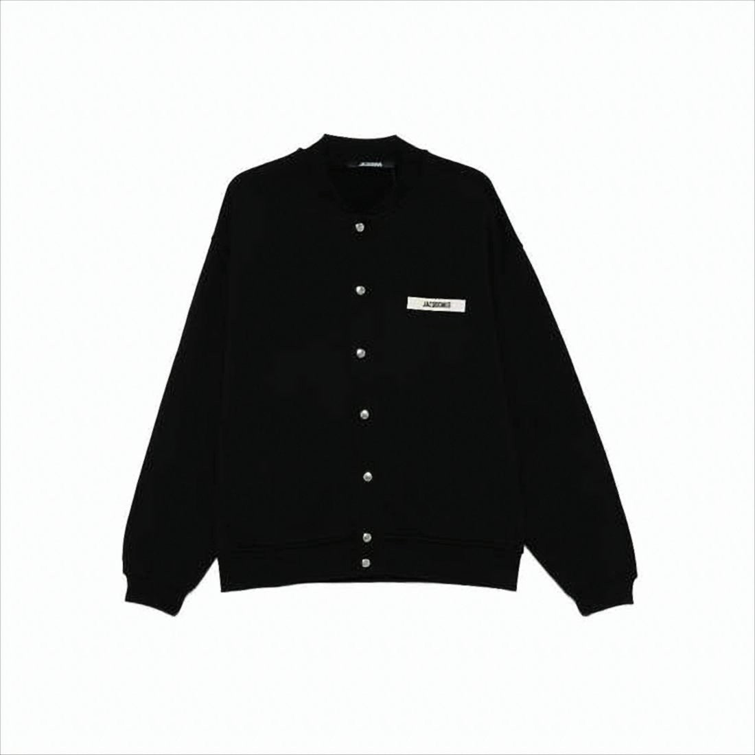 Jacquemus Minimalist Black Cardigan With Button-Up Front