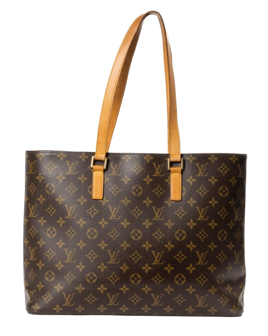 Louis Vuitton Gm Monogram Tote Bag With Premium Leather Accents