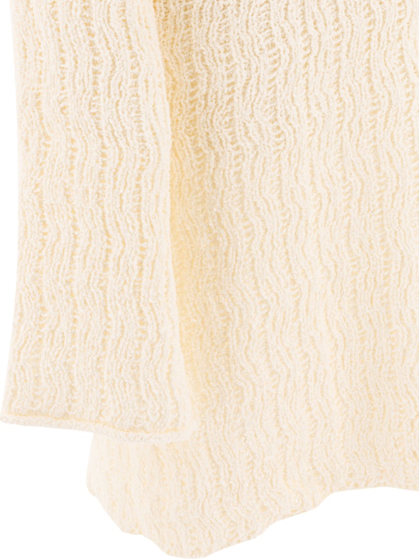 Loulou Studio Textured White Dress With Long Sleeves