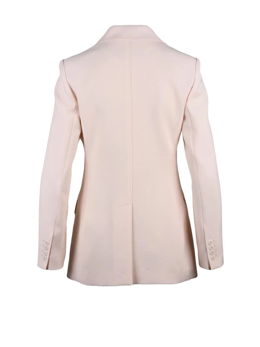 Max Mara Tailored Double-Breasted Jacket With Wide Lapels And Flap Pockets