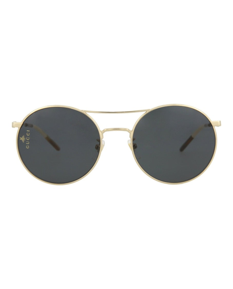 Gucci Round-Frame Metal Sunglasses
