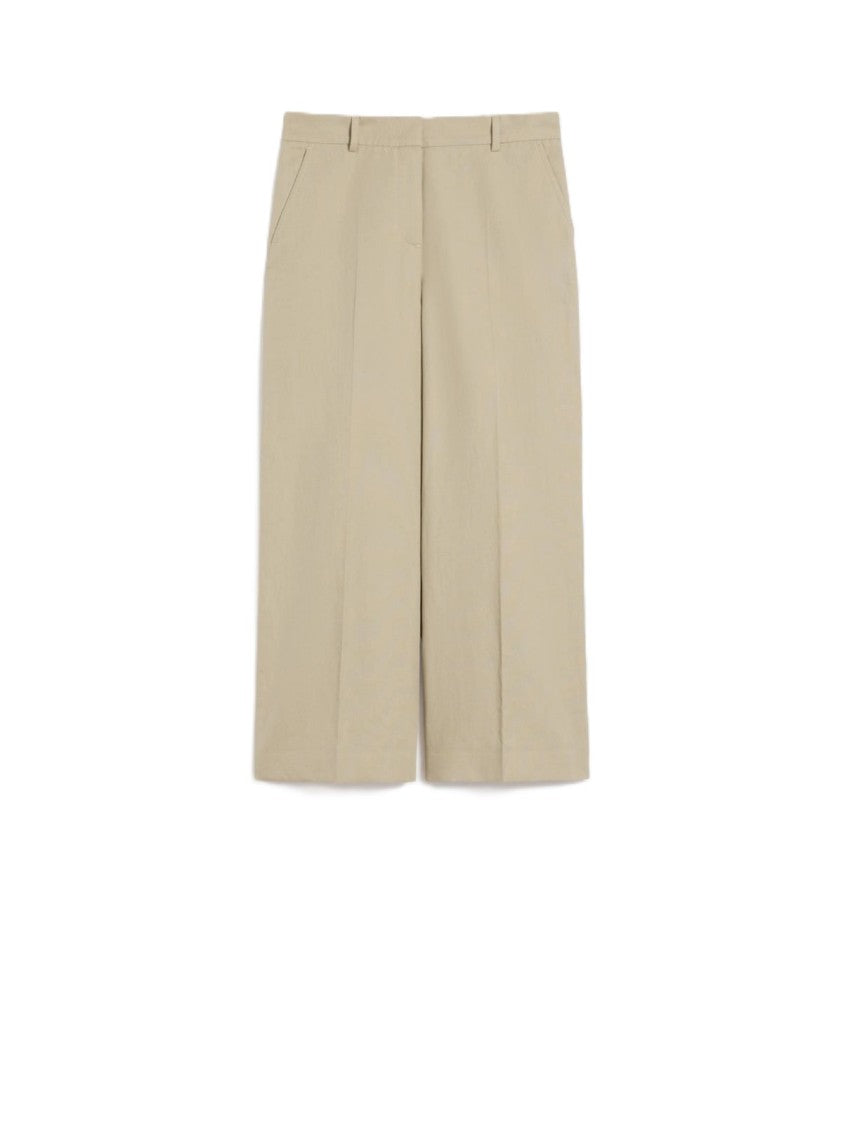 Max Mara Wide-Leg Cropped Pants With High Waist