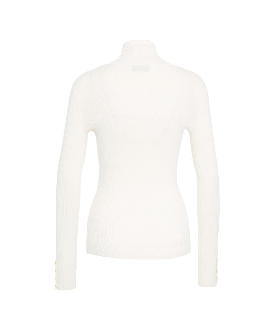 Elisabetta Franchi Ribbed Turtleneck Sweater