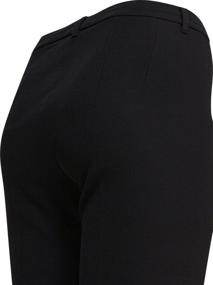 Max Mara Tailored Black Trousers With Concealed Fastening