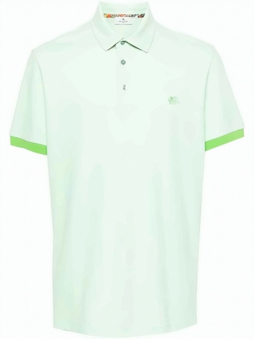 Etro Short-Sleeved Polo Shirt With Classic Collar And Embroidered Logo