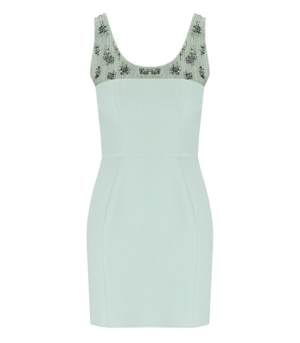 Elisabetta Franchi Acqua Dress With Pearls
