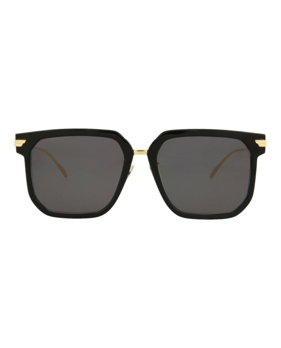 Bottega Veneta Square-Frame Acetate Sunglasses With Gold-Finish Temples