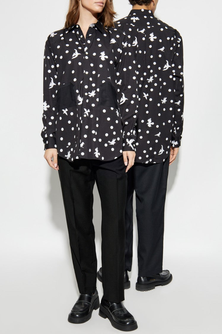 Comme Des Garçons Artistic Black Cotton Shirt