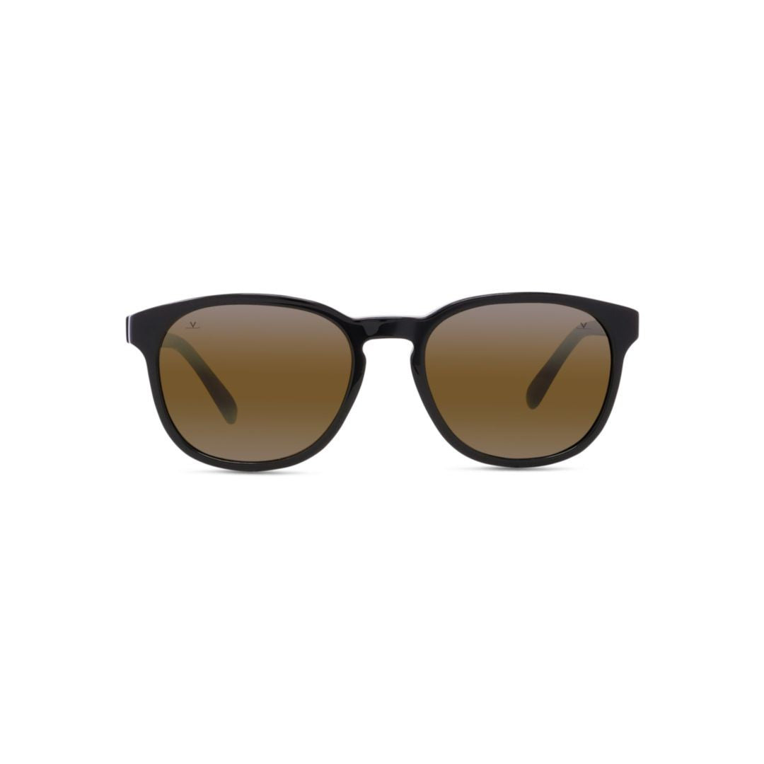 Vuarnet Vu40011i Rounded Frame Acetate Sunglasses With Brown-Tinted Lenses