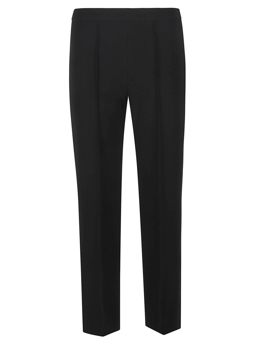 Max Mara Tailored Black Trousers With Subtle Pleats