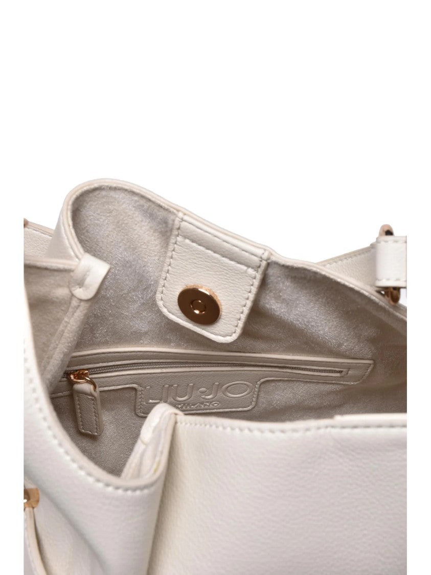 Liu Jo White Polyester Structured Handbag