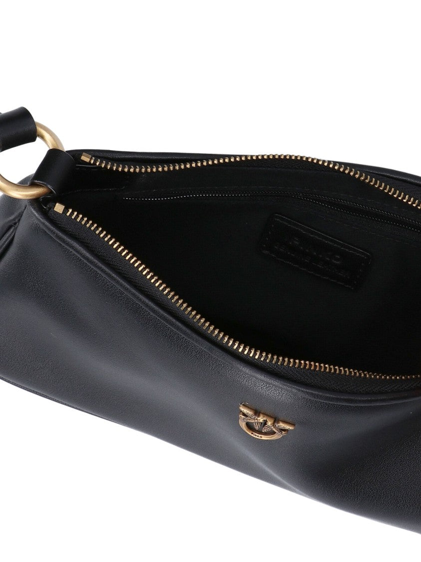 Pinko Rectangular Black Bag With Gold-Tone Hardware