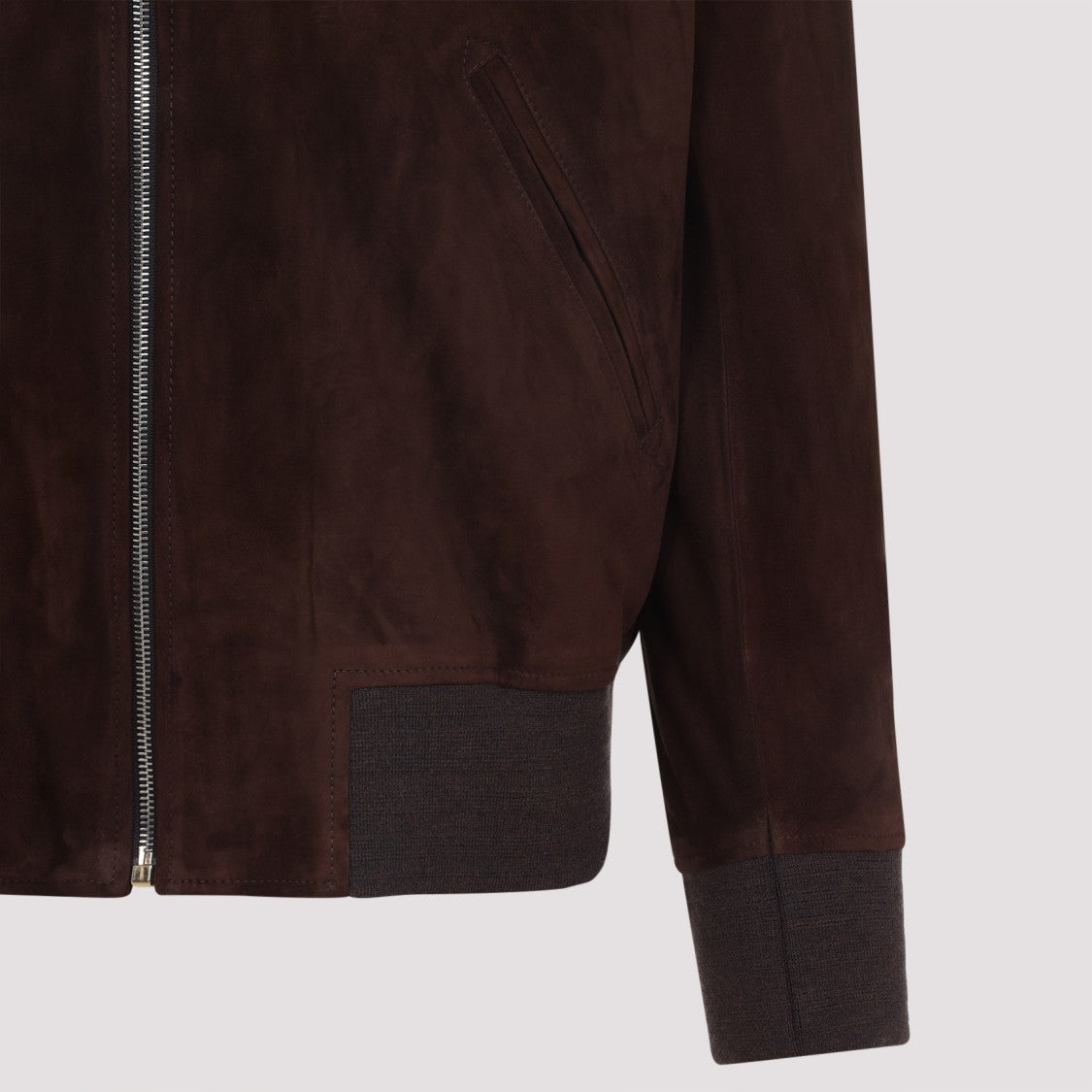 Paul Smith Lamb Suede Bomber Jacket With Tailored Fit