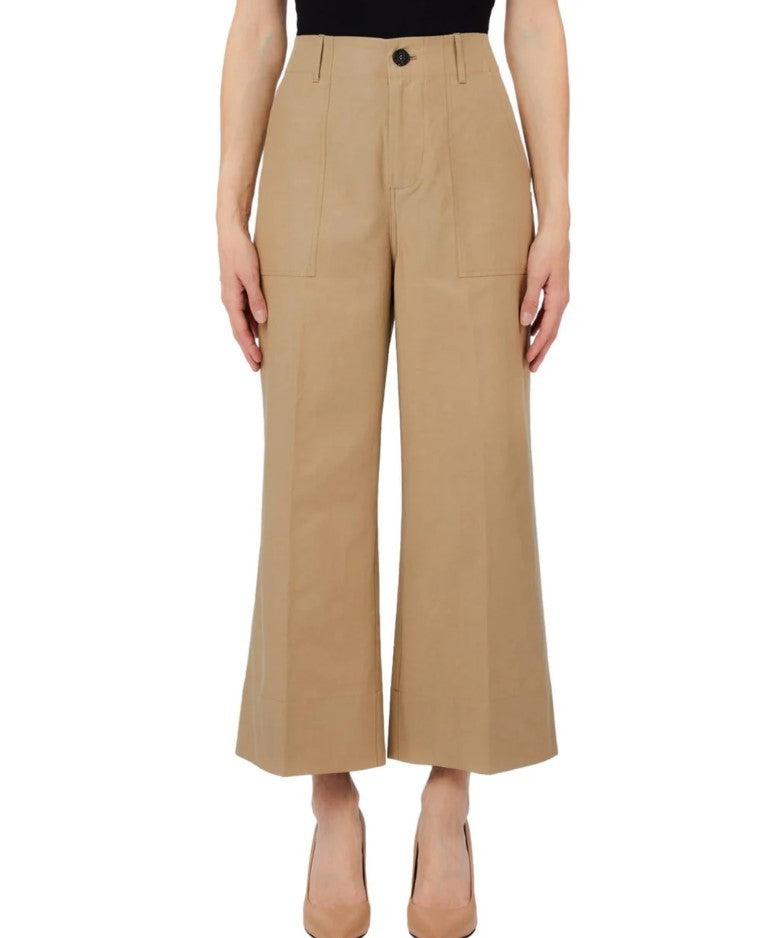 Liu Jo Wide-Leg Chino Trousers With Flap Pocket Design