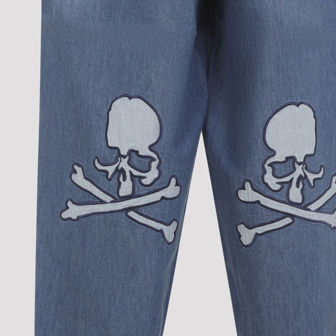 Mastermind Relaxed Fit Denim Jeans With Skull Patch Detail