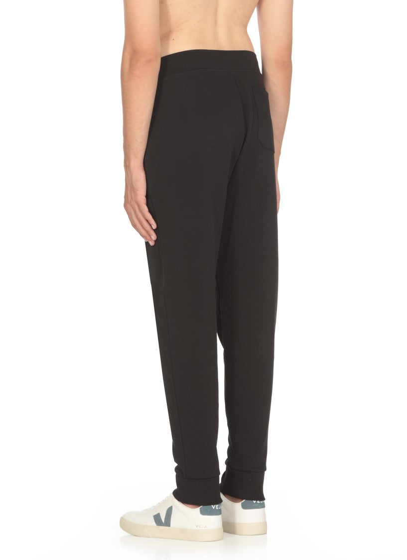 Polo Ralph Lauren Black Pony Embroidered Drawstring Cotton-Blend Sweatpants