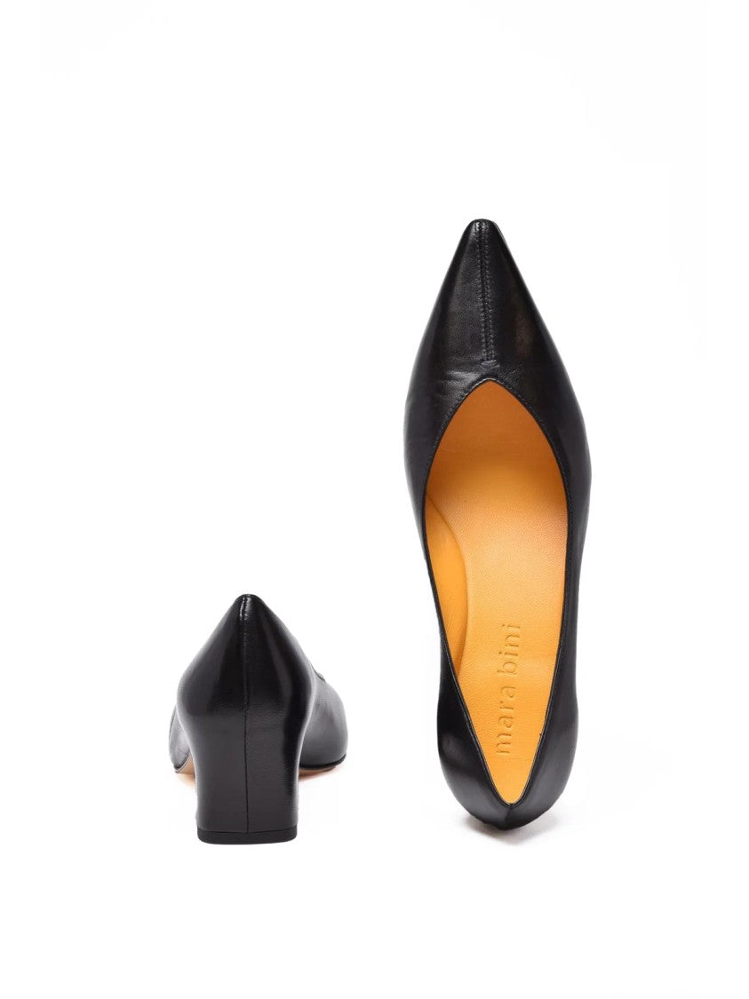Mara Bini Black Leather Pumps