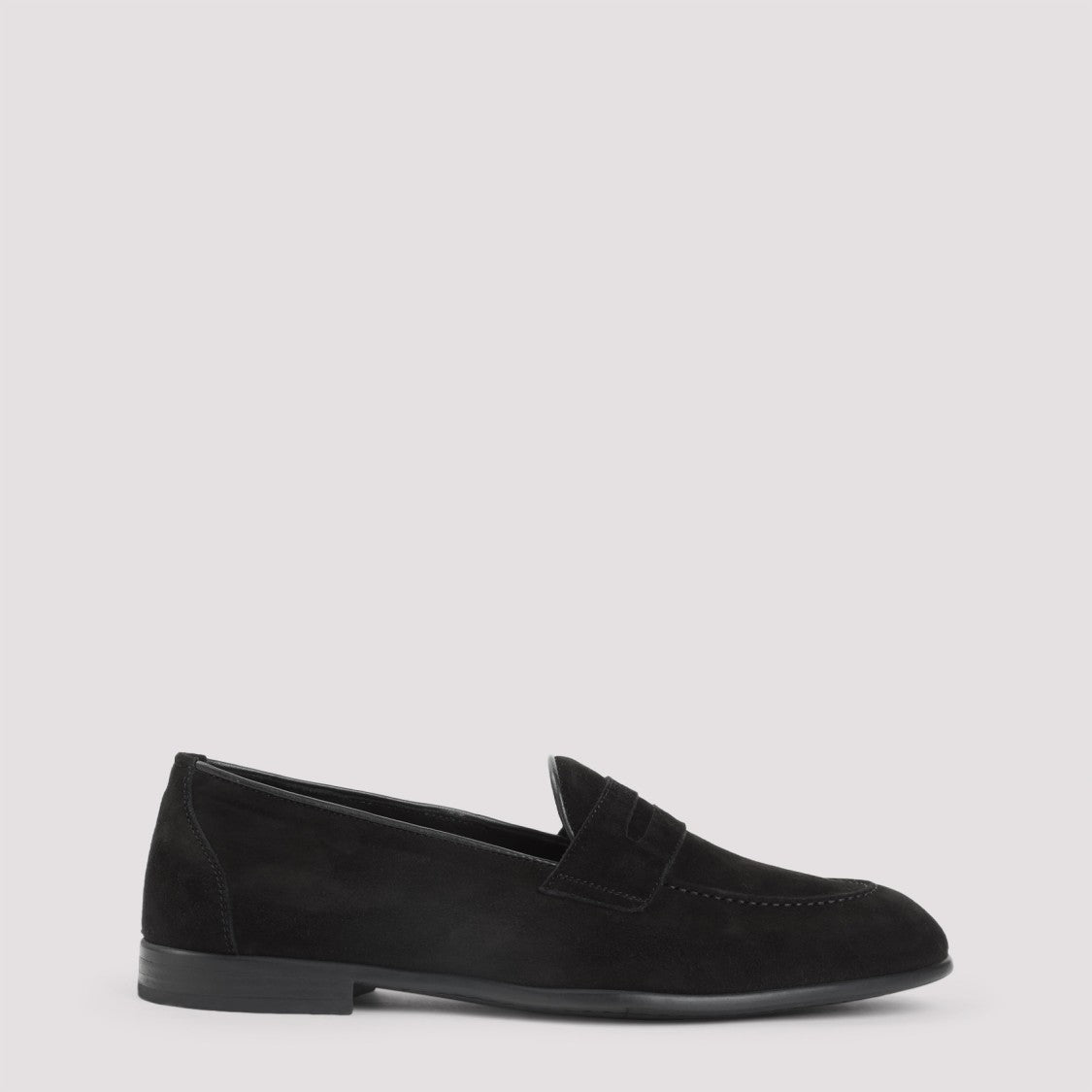 Brioni Penny Black Leather Loafers