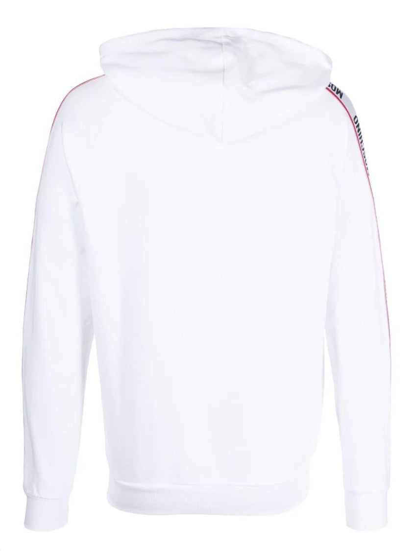 Moschino Zip-Up Sweatshirt With Contrasting Logo Band