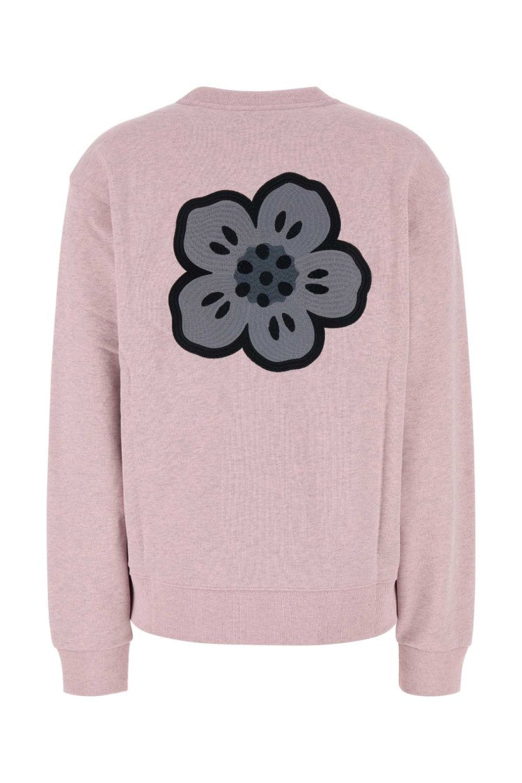 Kenzo Melange Pink Cotton Oversize Sweatshirt