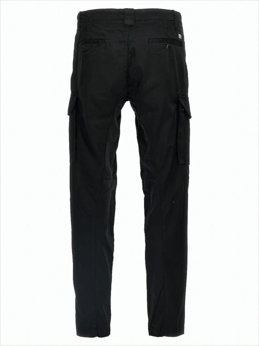 C.P. Company Straight Black Pants With Cargo Pockets