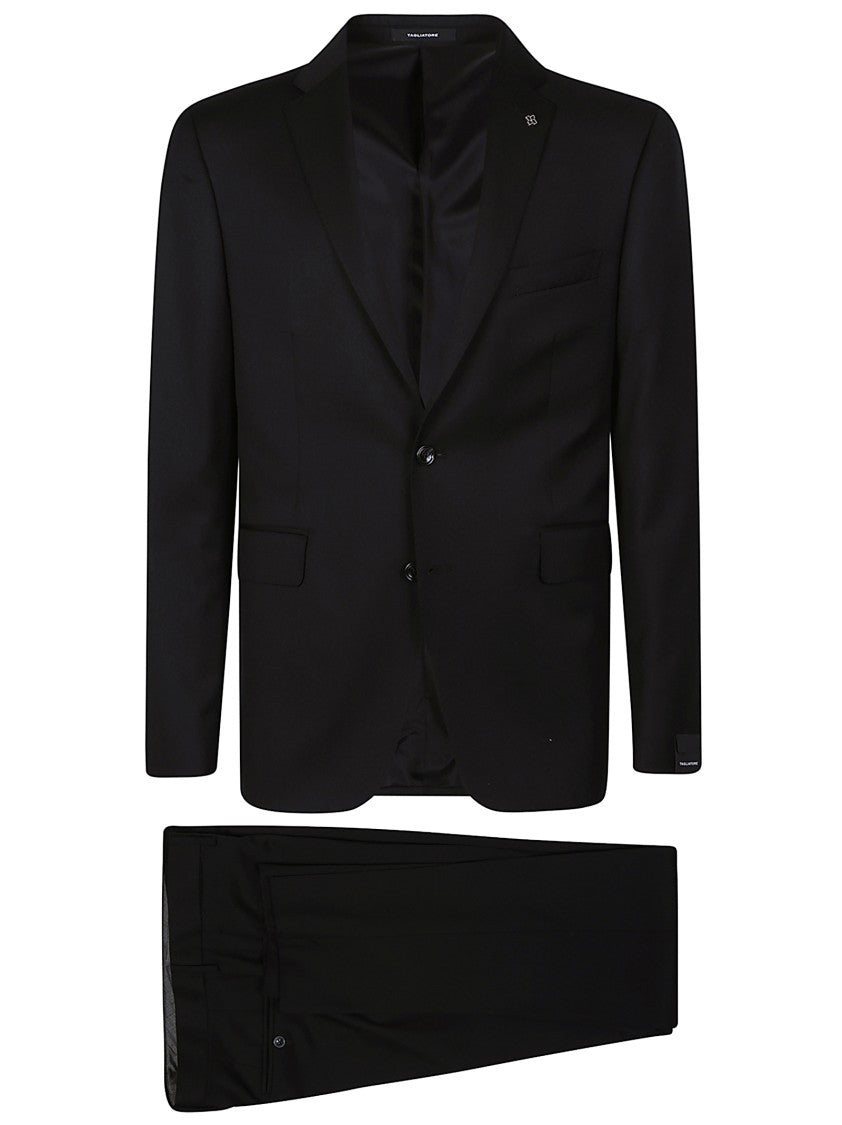 Tagliatore Bruce Black Virgin Wool Suit