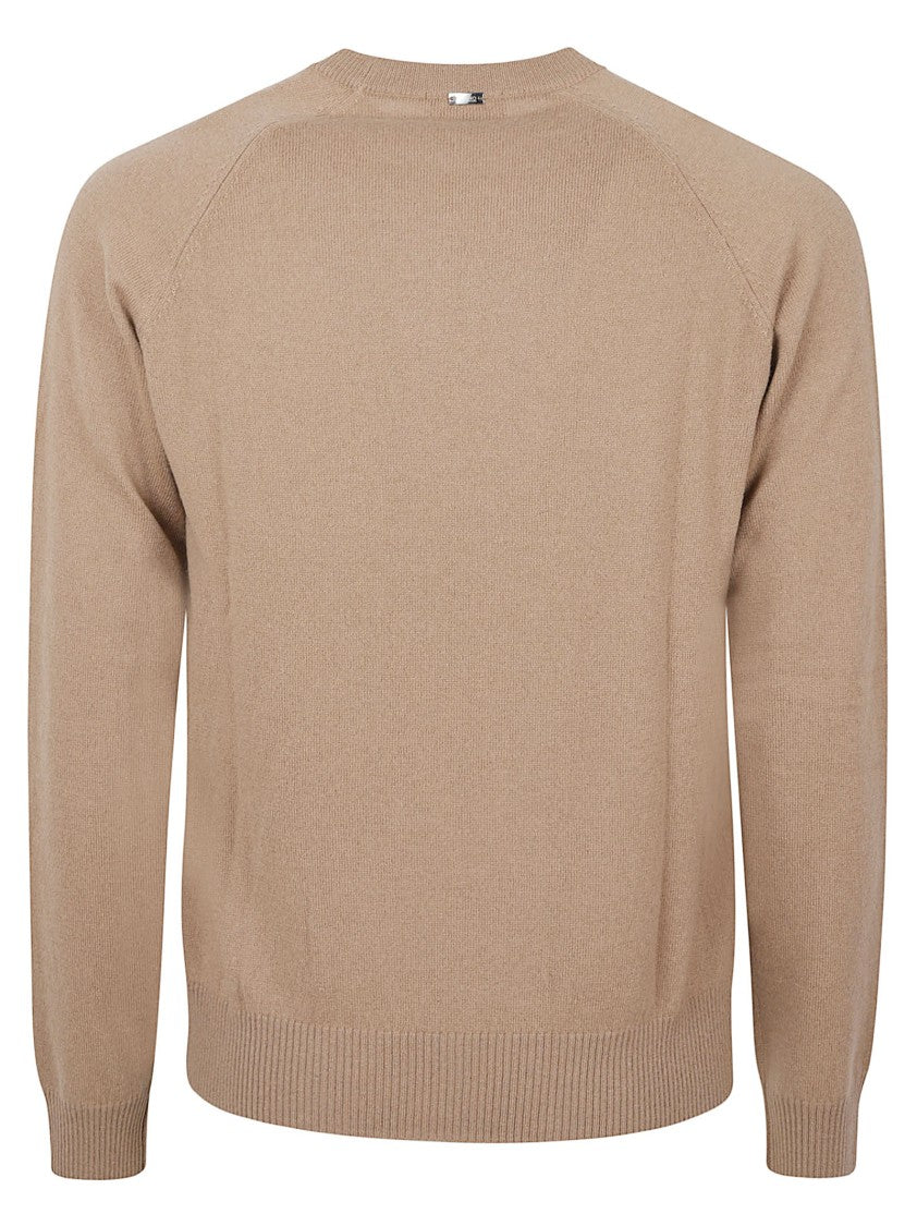 Herno Cashmere Knit Sweater With Classic Crew Neckline