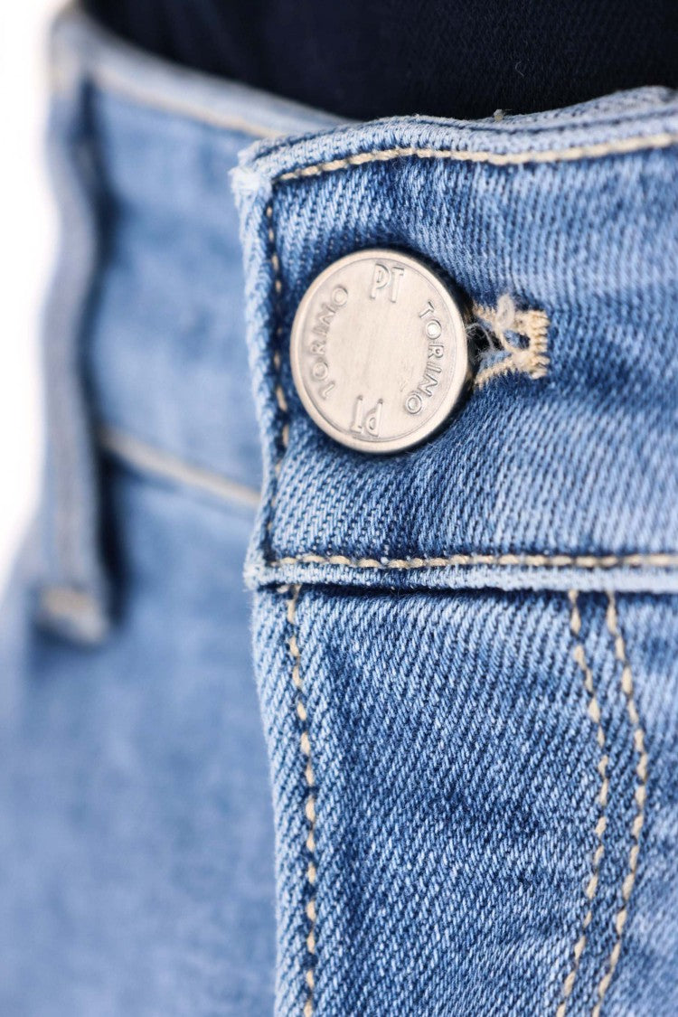 Pt Denim Reggae Tapered Suede Label Jeans