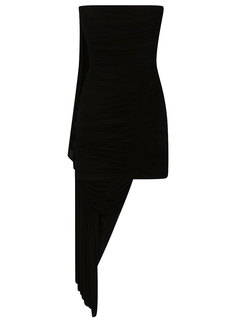 Alexander Wang Asymmetric Ruched Strapless Mini Dress